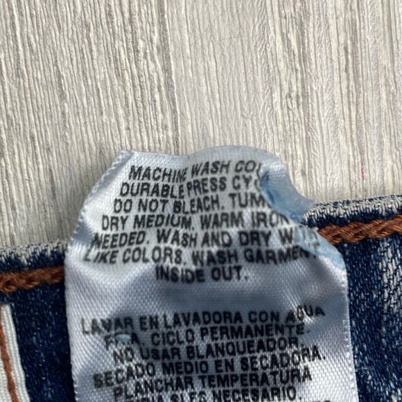 Levi Strauss Signature Denim Low Slim Bootcut Blue Jeans Juniors Size 17 - Picture 11 of 11